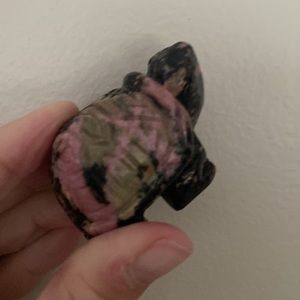Rhodonite crystal turtle